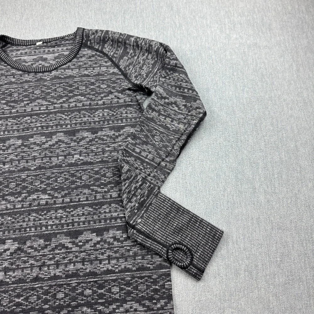 Lululemon Pullover Womens 12 Gray Rest Less Long Sleeve Shirt Activewear Workout